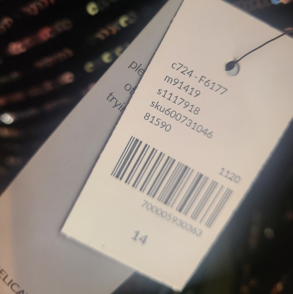 Lane Bryant Velvet & Sequin Dress - Size 14 - New - Picture 8 of 8